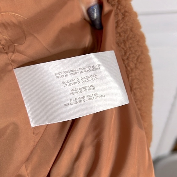 GAP l Sherpa Peacoat Jacket Holiday Brown Comfy Teddy Bear Fall Coat 2X Plu… - Picture 12 of 16